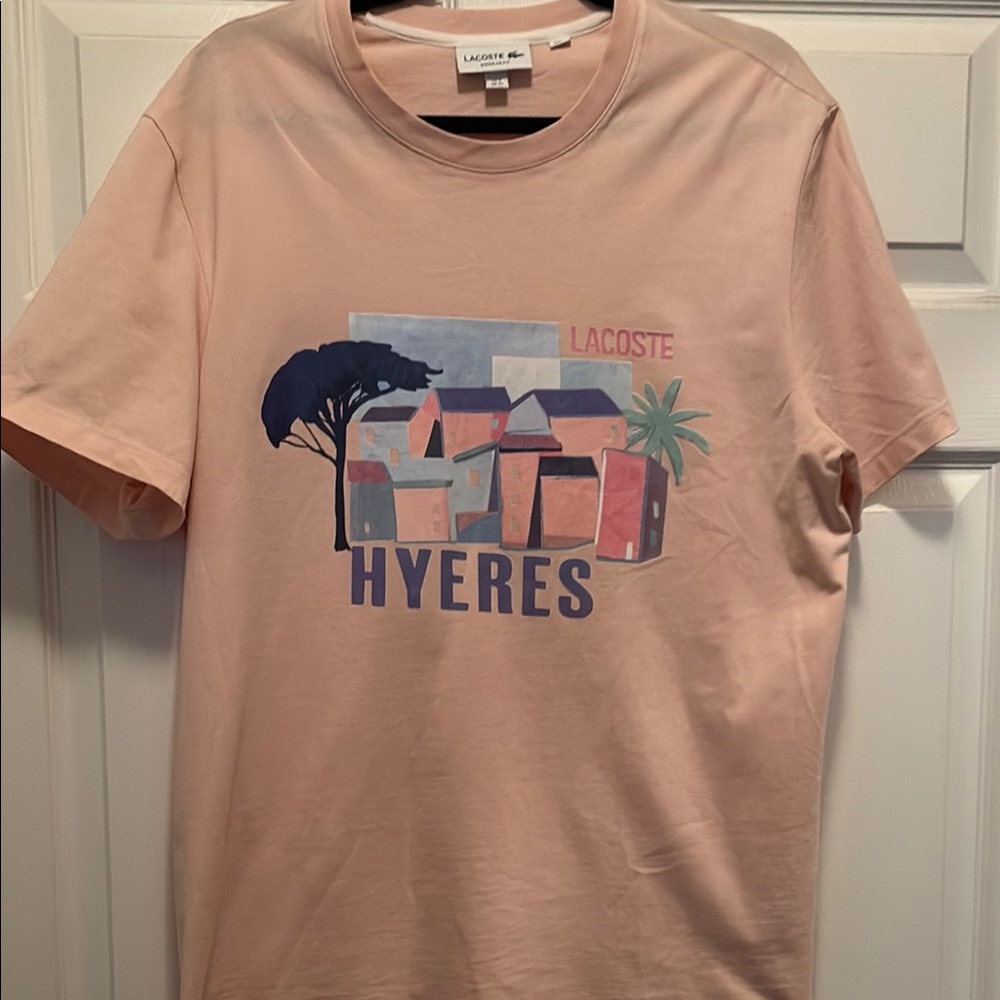 Lacoste Pink Graphic T-Shirt